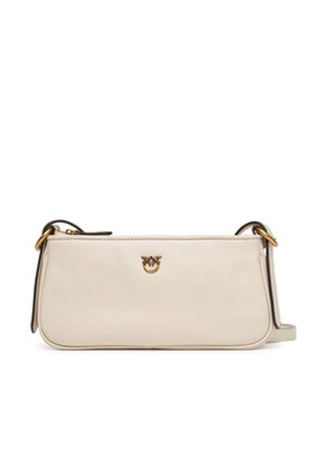 Pinko - PINKO Torebka Half Moon Baguette Mini AI 25-26 PLTT 105069 A0QO Écru. Kolor: kremowy. Materiał: skórzane