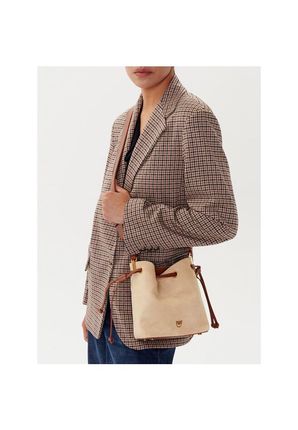 Pinko - Torebka PINKO. Kolor: beżowy