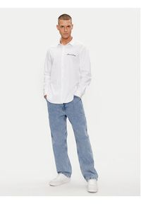 Armani Exchange Koszula 8NZC99 ZN10Z 1116 Biały Slim Fit. Kolor: biały. Materiał: bawełna #4