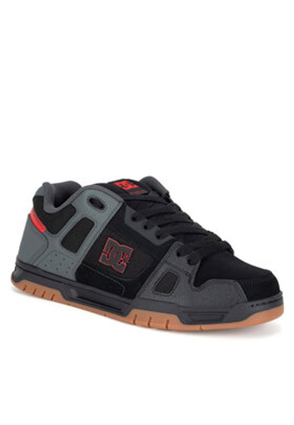 DC Shoes Sneakersy STAG DC01813061 Czarny. Kolor: czarny. Materiał: nubuk, skóra