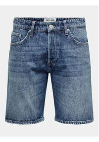 Only & Sons Szorty jeansowe Edge 22029179 Niebieski Straight Fit. Kolor: niebieski. Materiał: bawełna #4