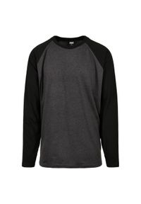 Urban Classics - Męska Koszulka Z Kontrastowymi Rękawami Raglan. Kolor: wielokolorowy, szary, czarny, brązowy. Długość rękawa: raglanowy rękaw