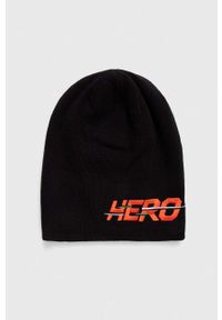Rossignol czapka HERO kolor czarny z cienkiej dzianiny. Kolor: czarny. Materiał: dzianina. Wzór: haft #1