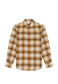 Wrangler - WRANGLER LS WESTERN SHIRT MĘSKA KOSZULA Z DŁUGIM RĘKAWEM W KRATĘ GOLDEN OAK W556B3H43. Długość rękawa: długi rękaw. Długość: długie #3