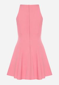 Born2be - Różowa Rozkloszowana Sukienka z Wiskozą Milenissa. Okazja: na imprezę, na co dzień. Kolor: różowy. Materiał: wiskoza. Sezon: lato. Styl: casual, elegancki #5