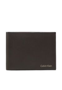 Duży Portfel Męski Calvin Klein. Kolor: brązowy