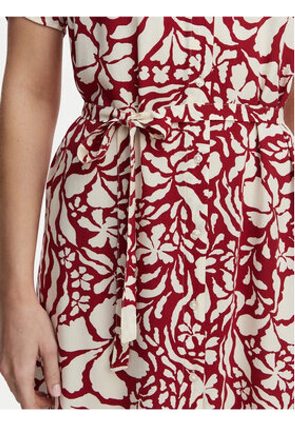 only - ONLY Sukienka koszulowa Yasmin 15357241 Czerwony Regular Fit. Kolor: czerwony. Materiał: wiskoza. Typ sukienki: koszulowe