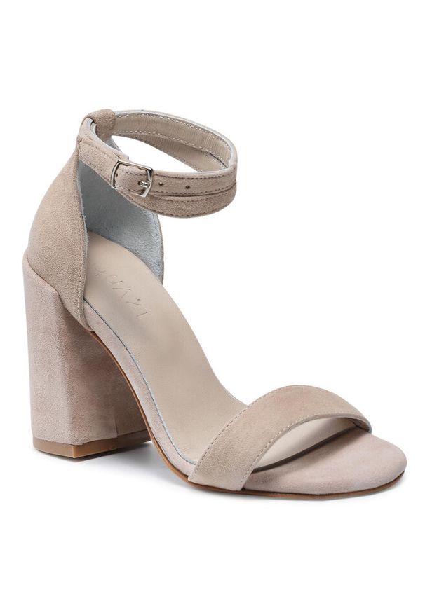 Sandały QUAZI. Kolor: beżowy