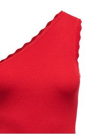 JDY Top Nanna 15351420 Czerwony Slim Fit. Kolor: czerwony. Materiał: wiskoza #3