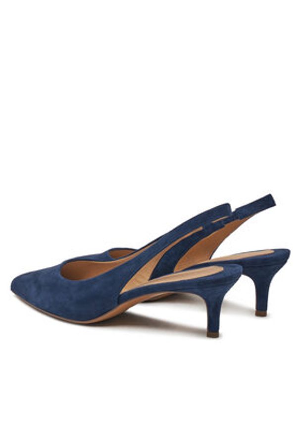 Lauren Ralph Lauren - LAUREN RALPH LAUREN Czółenka Lolah II 802959263001 Granatowy. Kolor: niebieski. Materiał: skóra, zamsz