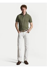 Polo Ralph Lauren Polo 710941439509 Zielony Slim Fit. Typ kołnierza: polo. Kolor: zielony. Materiał: bawełna #3
