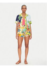 Seafolly Koszula Cuba 55440-TO Kolorowy Relaxed Fit. Materiał: len, wiskoza. Wzór: kolorowy #3