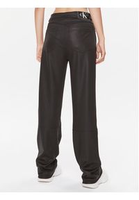 Calvin Klein Jeans Spodnie z imitacji skóry Milano J20J221925 Czarny Straight Fit. Kolor: czarny. Materiał: skóra #4