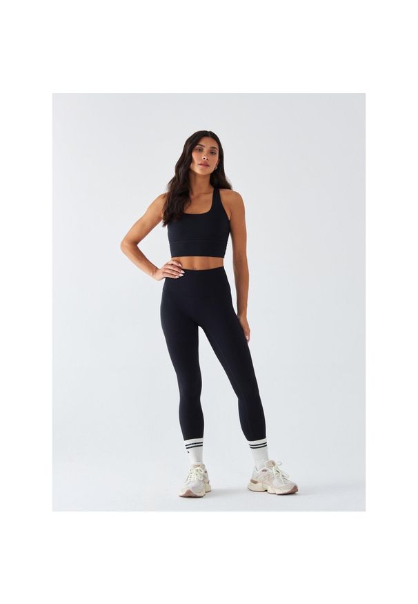 BESHAPED - Legginsy Sportowe BeShaped Pilates Joga. Kolor: czarny. Materiał: nylon, elastan. Sport: joga i pilates