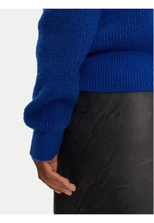 Morgan Golf 232-MSTORI Niebieski Regular Fit. Typ kołnierza: golf. Kolor: niebieski. Materiał: syntetyk