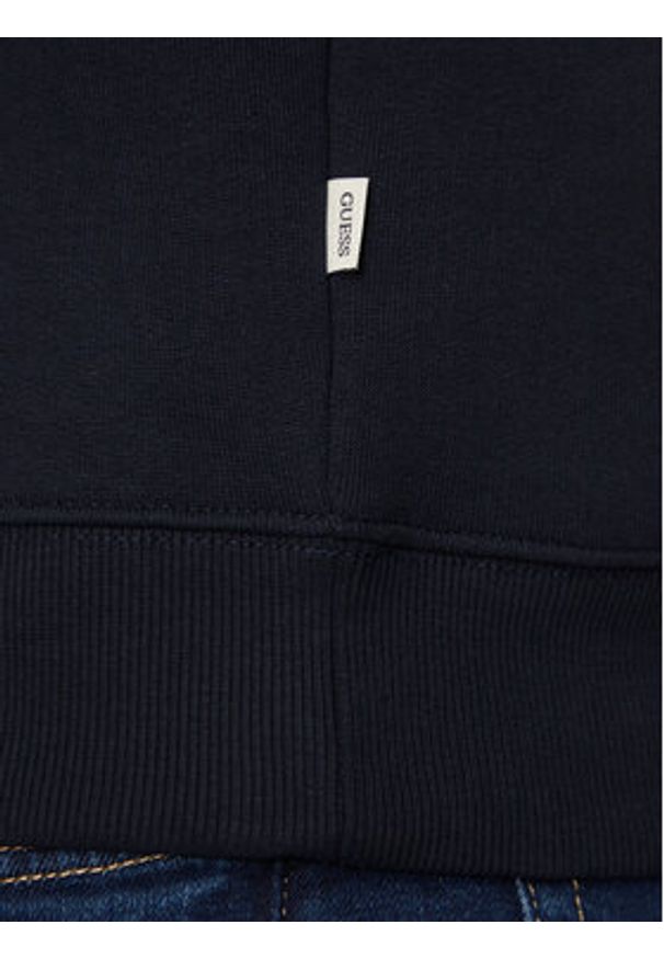 Guess Jeans Bluza M4YQ19 K9V31 Granatowy Regular Fit. Kolor: niebieski. Materiał: bawełna