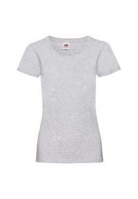 FRUIT OF THE LOOM - Koszulka Damska Valueweight Heather T-shirt. Kolor: szary