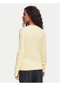 TOMMY HILFIGER - Tommy Hilfiger Sweter WW0WW44993 Żółty jasny Regular Fit. Kolor: żółty. Materiał: bawełna #2