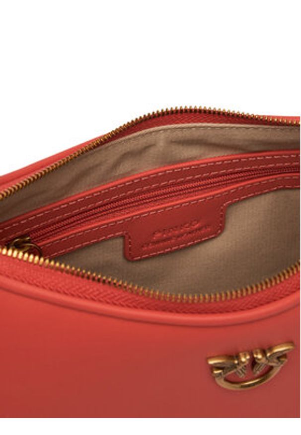 Pinko - PINKO Torebka Half Moon Mini Fl 102790 A0F1 Koralowy. Kolor: pomarańczowy. Materiał: skórzane