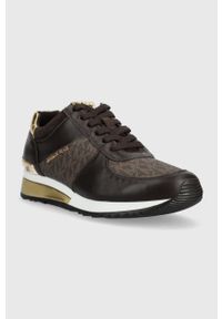 MICHAEL Michael Kors sneakersy Allie 43R6ALFP2B.200 kolor brązowy. Nosek buta: okrągły. Zapięcie: sznurówki. Kolor: brązowy. Materiał: guma #5