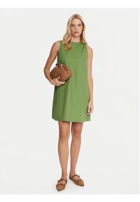 Weekend Max Mara Sukienka codzienna Racer 2515221102 Zielony Regular Fit. Okazja: na co dzień. Kolor: zielony. Materiał: bawełna. Typ sukienki: proste. Styl: casual