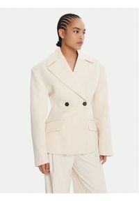 JACQUEMUS Marynarka La Veste Norma 25E251JA0871709130 Beżowy Regular Fit. Kolor: beżowy. Materiał: len