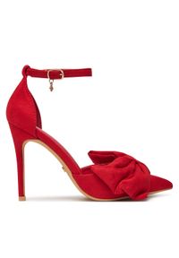 DeeZee Szpilki HT6176-57 Czerwony. Kolor: czerwony. Materiał: materiał. Obcas: na szpilce