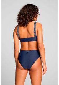 Puma - Dół od bikini z wysokim stanem, granatowe. Stan: podwyższony. Kolor: niebieski. Materiał: poliester