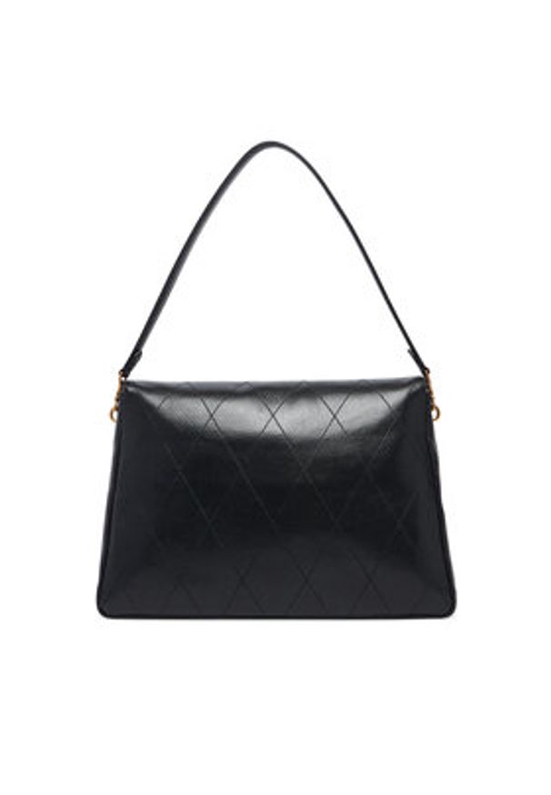 Tory Burch Torebka Charlie Quilted Large Shoulder Bag 185805 Czarny. Kolor: czarny. Materiał: skórzane