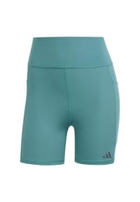 Adidas - Legginsy Own the Run Short. Kolor: niebieski. Materiał: materiał. Długość: krótkie. Sport: bieganie