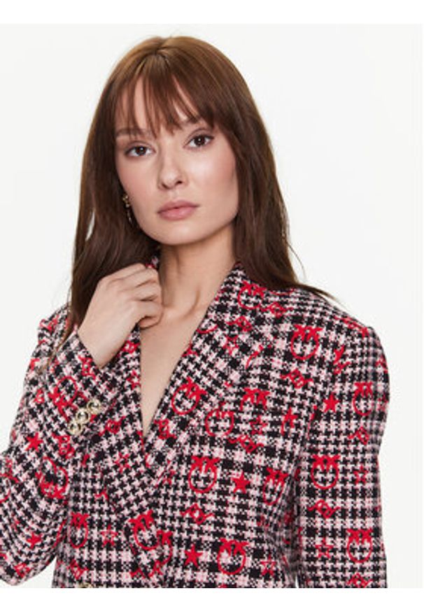 Pinko Marynarka 100642 A0N2 Czerwony Regular Fit. Kolor: czerwony. Materiał: bawełna