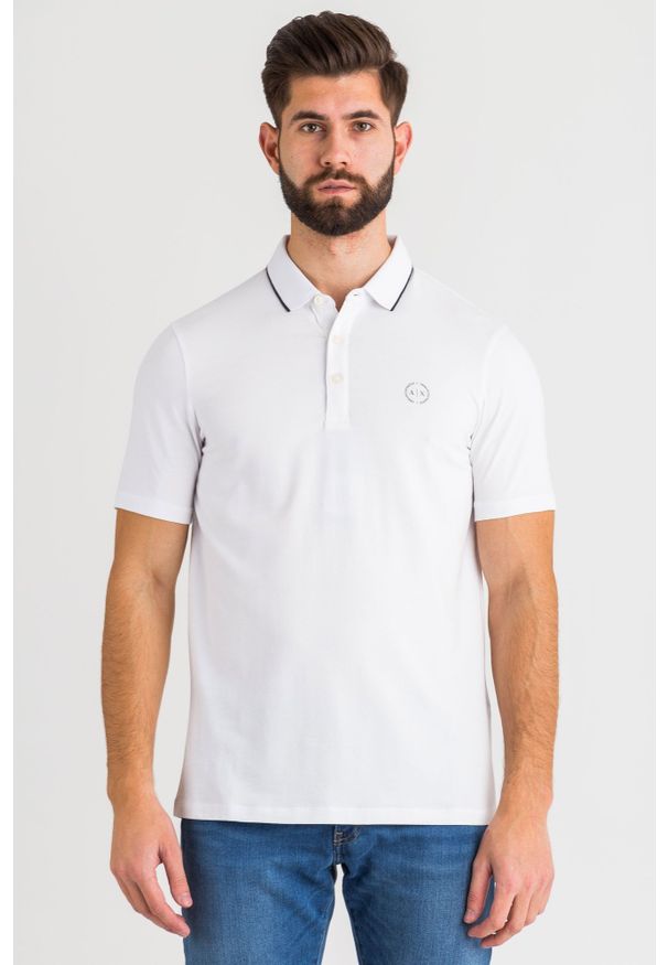 Koszulka polo Armani Exchange z nadrukiem, polo