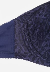 Renee - Granatowy Koronkowy Biustonosz z Regulowanymi Ramiączkami i Usztywnionymi Miseczkami Vikiitole. Kolor: niebieski. Materiał: koronka #2