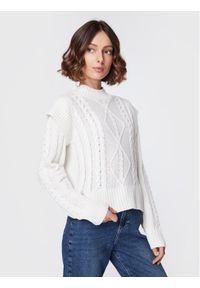 Brave Soul Sweter LK-248MAGGIE Écru Regular Fit. Materiał: syntetyk #1