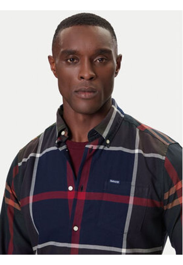 Barbour Koszula Dunoon MSH4980TN51 Granatowy Regular Fit. Kolor: niebieski. Materiał: bawełna