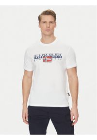 Napapijri T-Shirt S-Aylmer NP0A4HTO Biały Regular Fit. Kolor: biały. Materiał: bawełna #1