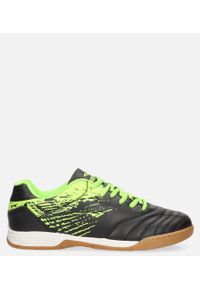 Casu - Czarne buty sportowe halówki sznurowane casu b1901b-2. Kolor: czarny, wielokolorowy, zielony