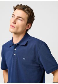 Wrangler - MESKA KOSZULKA POLO WRANGLER POLO SHIRT BLACK IRIS 112362388. Typ kołnierza: polo #5
