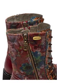 Laura Vita Trzewiki Kleo 05 Bordowy. Kolor: czerwony. Materiał: skóra #7