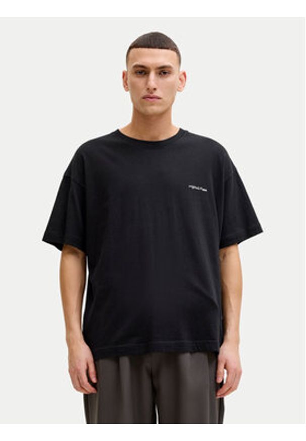 Jack & Jones T-Shirt Montauk Back 12290892 Czarny Regular Fit. Kolor: czarny. Materiał: bawełna