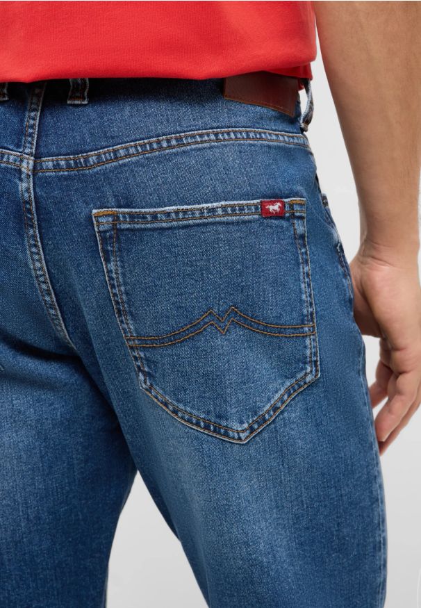 Męskie Spodnie Jeansowe Mustang Style Oregon Slim Denim Blue 1017434 5000 684
