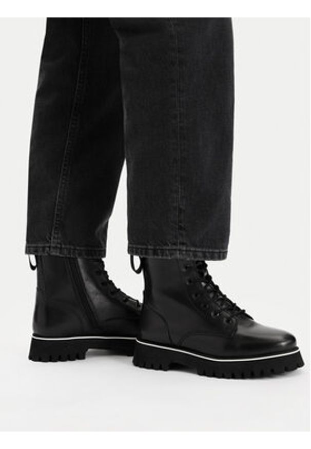 Patrizia Pepe Trzewiki PJ865 Czarny. Kolor: czarny. Materiał: skóra