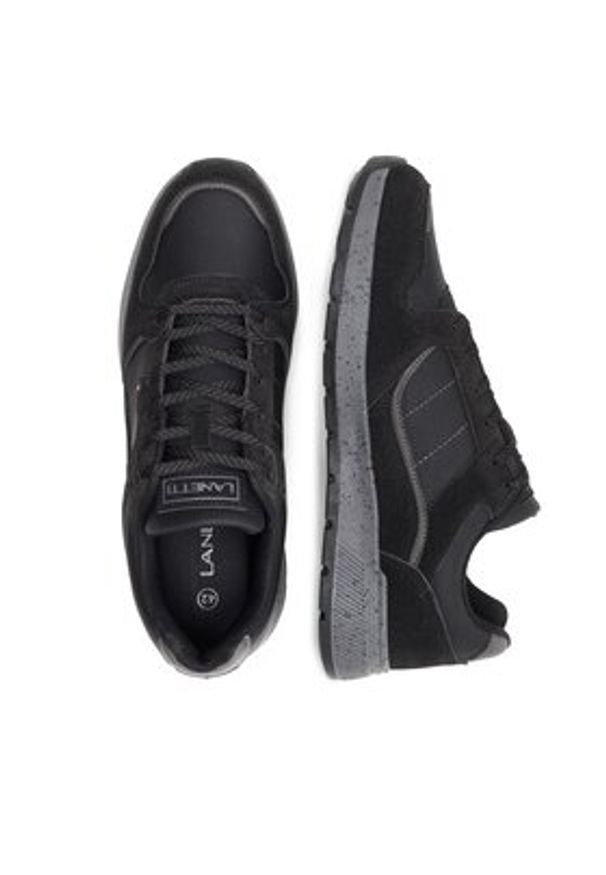 Lanetti Sneakersy MP07-01543-05B Czarny. Kolor: czarny. Materiał: syntetyk