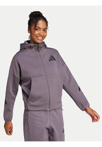 Adidas - adidas Bluza Z.N.E. JD5985 Szary Loose Fit. Kolor: szary. Materiał: syntetyk #7