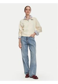 TOMMY HILFIGER - Tommy Hilfiger Bluza WW0WW51878 Beżowy Regular Fit. Kolor: beżowy. Materiał: bawełna #5