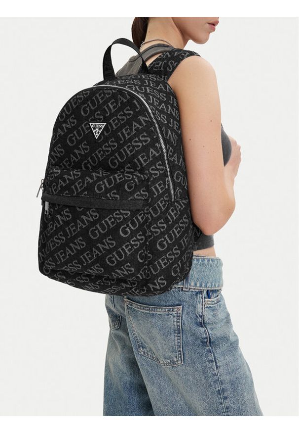 Guess Jeans Plecak CWBEO-GUESS-B-019-09 Czarny. Kolor: czarny. Materiał: materiał