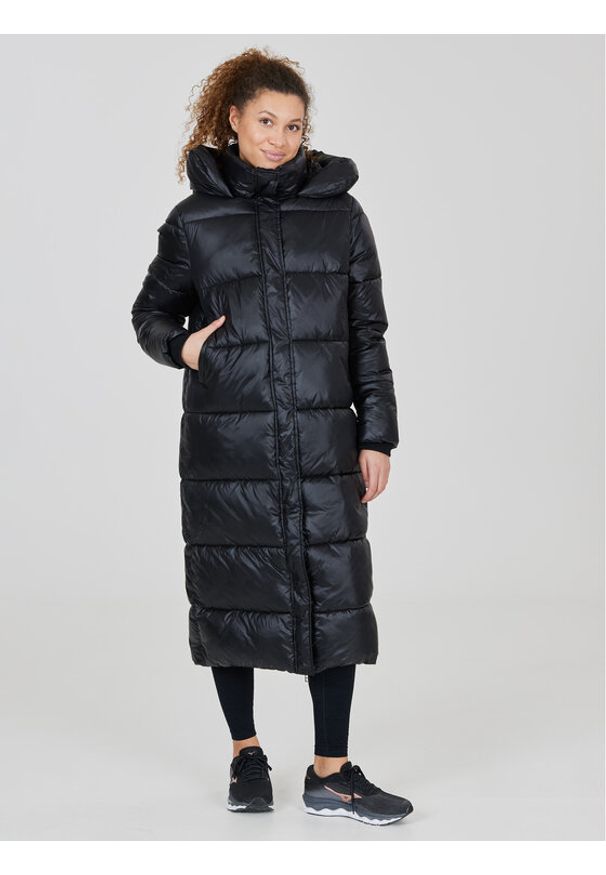 Athlecia Płaszcz zimowy Elly W Maxi Puffer EA233361 Czarny Regular Fit. Kolor: czarny. Materiał: syntetyk. Sezon: zima