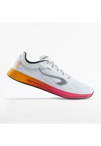 KIPRUN - Buty do biegania męskie Kiprun KD 800. Kolor: pomarańczowy, różowy, biały, wielokolorowy. Materiał: materiał. Wzór: geometria. Sport: fitness