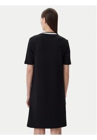 Karl Lagerfeld - KARL LAGERFELD Sukienka codzienna A1W13041 Czarny Regular Fit. Okazja: na co dzień. Typ kołnierza: dekolt w karo. Kolor: czarny. Materiał: syntetyk. Typ sukienki: proste. Styl: casual #5