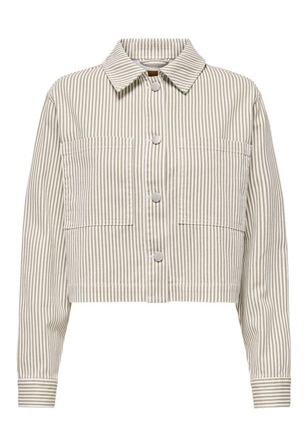 only - ONLY Kurtka jeansowa Naomi 15363815 Beżowy Regular Fit. Kolor: beżowy. Materiał: bawełna